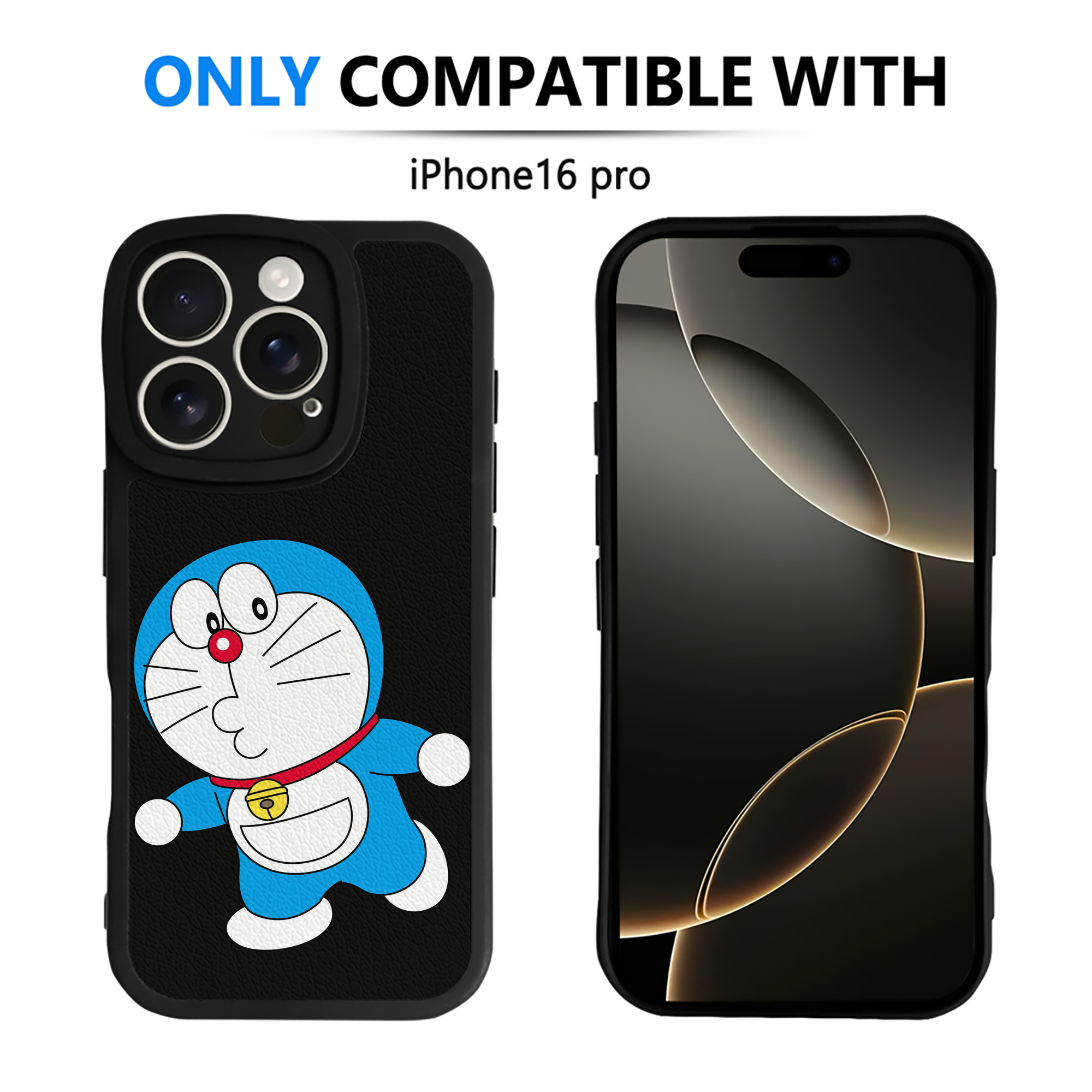 （画像用） ドラえもん Doraemon 【iPhone 16シリーズ対応】シリコンスマホケース（レザー調） 材質：シリコン